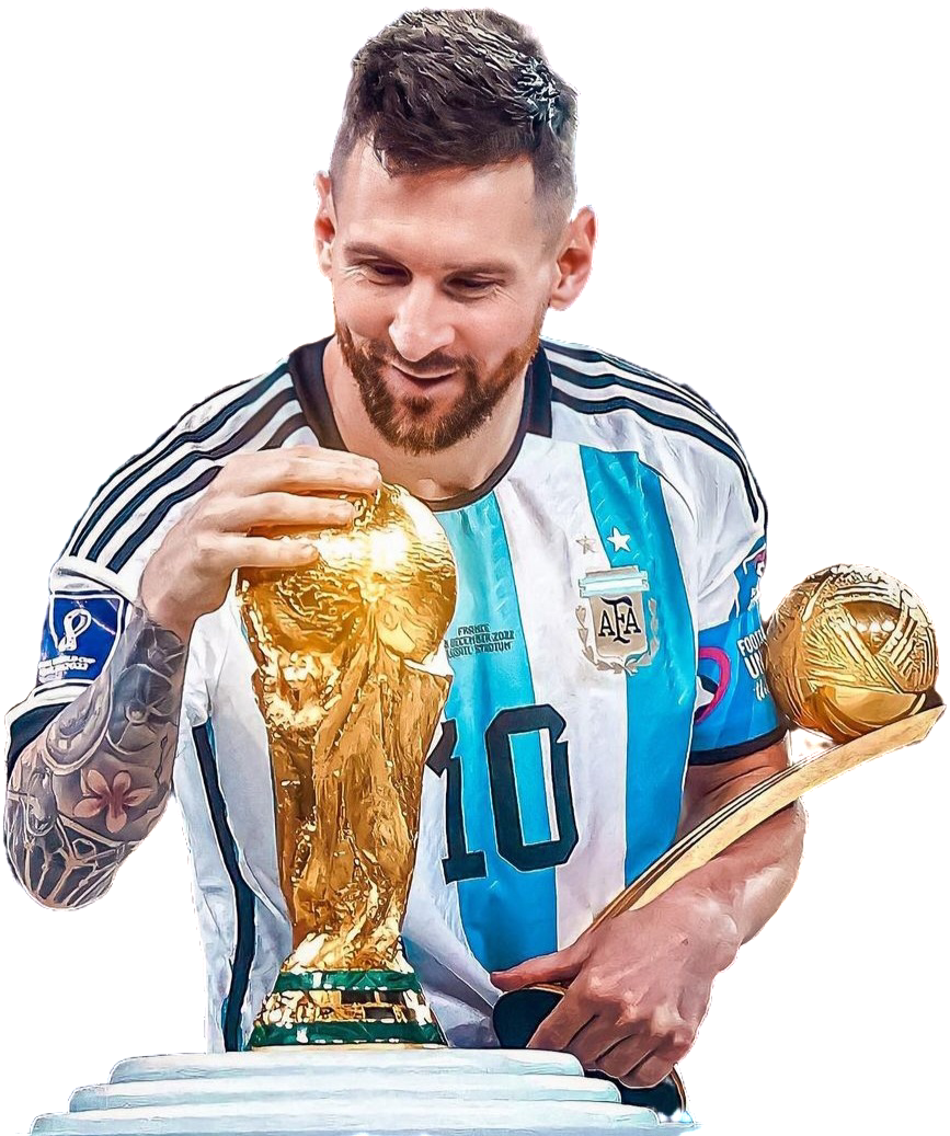 Messi con la copa del mundo